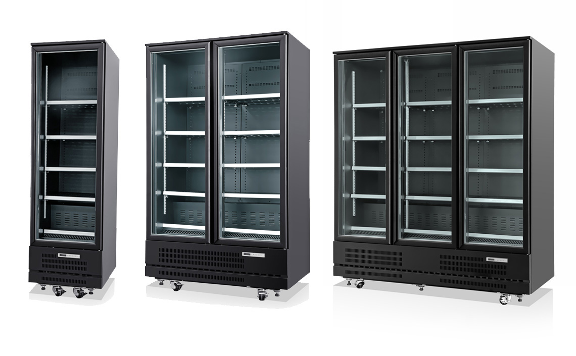 Upright Plug In Cooler &Freezer, 1 door, 2 doors and 3 doors